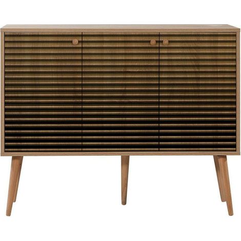 Dmora - Credenza Nunki, Buffet da soggiorno, Madia da salotto, Dispensa da cucina, 120x36h90 cm, Quercia, con imballo rinforzato, con imballo rinforzato (1/5)