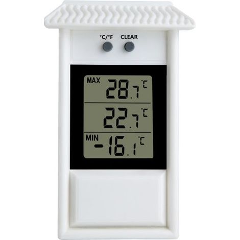 Thermomètre de jardin Thermomètre intérieur et extérieur Thermomètre de réfrigérateur, Thermomètre numérique pour serre,Thermomètre numérique avec min-max (1/5)