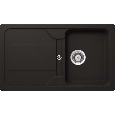 Schock Einbauspüle Cristalite Formhaus D-100 A Onyx GON Exzenterbedienung (1/2)