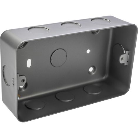 Boîtier 2 postes RS PRO blindé, BS, montage En saillie, IP20 ( Prix pour 1 ) (1/2)