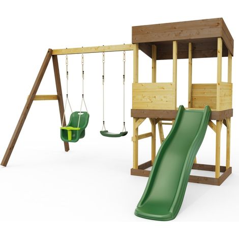 Rebo Lookout Tower with Double Swing and Wave Slide (1/4)