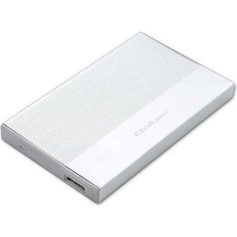 Case/slot Qoltec per SSD/HDD da 2,5" SATA USB 3.0 Super velocità 5 Gb/s 2 TB Argento (1/5)