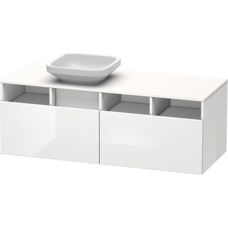 DURASTYLE mobile lavabo 550x1400x500m con taglio dritto ciliegio ticinese / basalto opaco
