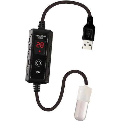 Kleiner Aquarienheizer mit externem Temperaturregler für Haustierbrunnen-15W (1/5)