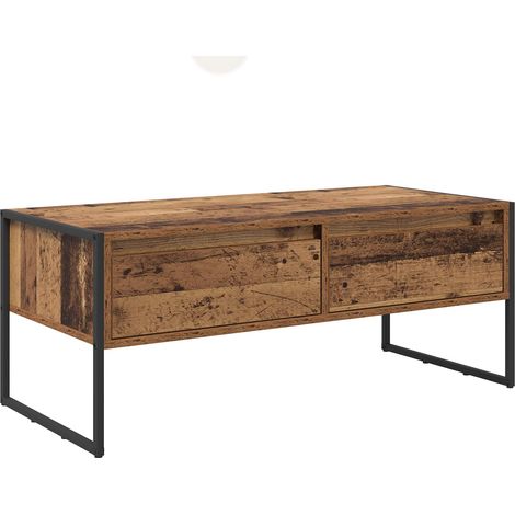 Maison Exclusive - Tavolino da salotto con cassetto Legno vecchio 100 x 46 x 40 cm