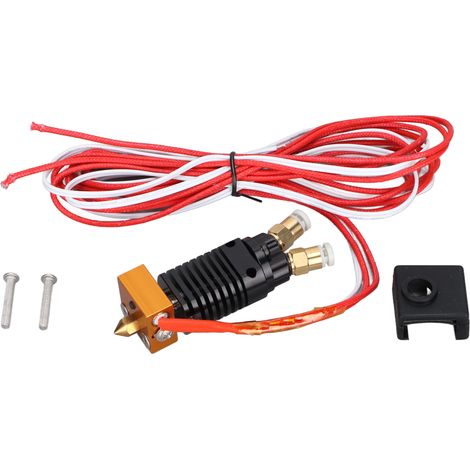 2-in-1 Dual-Extrusions-Kit für Ender 3 CR10S Pro 3D-Drucker, 12V Metall-Hotend mit Silikonabdeckung und Schrauben