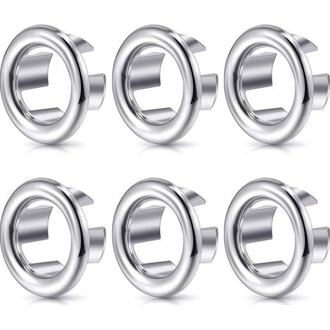 Lot de 6 anneaux anti-débordement pour évier, conception à noyau creux pour un drainage efficace et une prévention optimale des débordements (1/5)