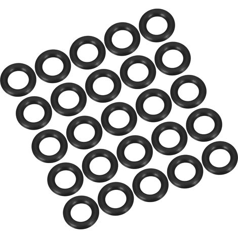 8 x 4 x 2 mm Nitrile Rubber O-Rings 50 Pieces Round Black (1/5)