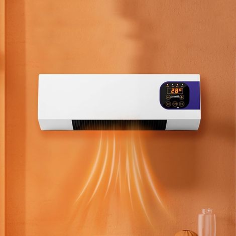 Calefactor de pared compacto e inteligente con función de calefacción. Incluye mando a distancia. Ideal para dormitorios. (1/5)