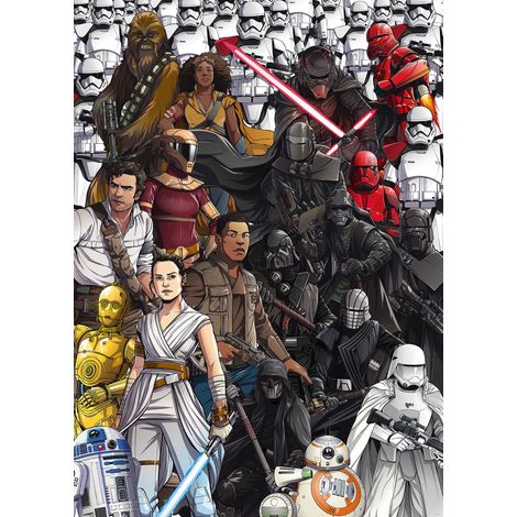 Papier peint panoramique romantique,enfant,moderne Star Wars Dessin Animé Rétro (1/4)