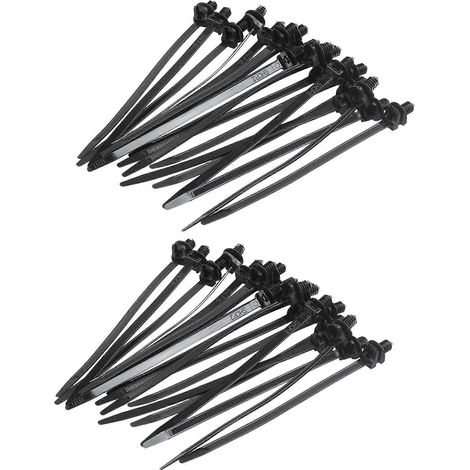 Kabelbinder für Kfz-Innenraumbeleuchtung aus Nylon mit Druckbefestigung, 162 mm Länge, 40 Stück, Schwarz (1/5)