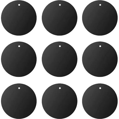 2 Plaques de fixation magnétiques, adhésif 3M, métal fin, pour supports voiture, smartphones (1/5)