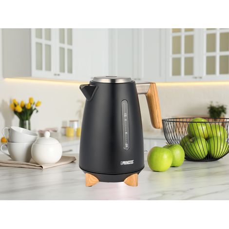 Edelstahl Wasserkocher PURE 1,7 Liter Bambus Akzente 360° drehbar 3000Watt (1/5)