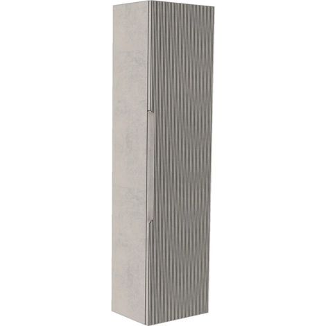colonna pensile sospesa decor bagno "canaletto" con 1 anta colore grigio caldo, 35x28x138 cm (1/3)
