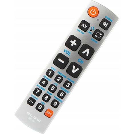 Telecomando universale per TV Blow RC-04, ideale per anziani e bambini. Tasti grandi. (1/3)