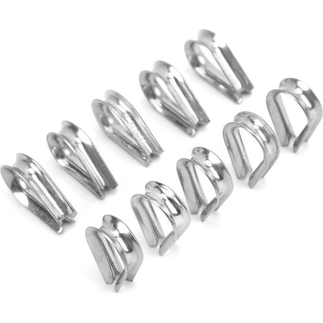 Manchons de serrage en acier inoxydable 6mm pour câbles marins, anneaux de protection bateau (1/5)