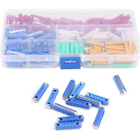 Kit d'assortiment de fusibles de voiture en forme de torpille multicolore de 200 pièces pour les voitures européennes de style ancien (1/5)