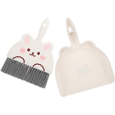 Ensemble de petite pelle et balai léger avec haute dureté en polypropylène et PET pour nettoyer les poils et la poussière de bureau dans la zone de couchage pour table (1/5)