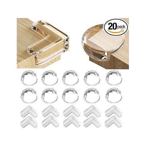 20 PCS Coin de Table Protection Bebe Protection, Protege Angle de Table avec Une Super Colle améliorée pour Tables et Coins de Meubles (1/5)