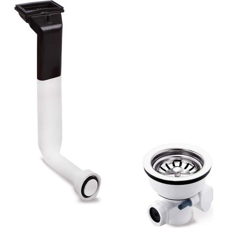 Bonde à Tamis 114 mm avec excenter Rotatif et trop-Plein pour évier de Cuisine (1/3)