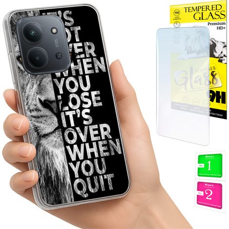 Custodia per Xiaomi Redmi 15C 4G 171mm, cover posteriore con vetro 9H. (1/5)
