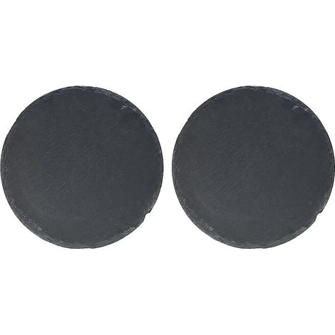 LACOR Plateau Rond Ardoise Noir Cendre 25 cm (Lot de 2) - LACOR Plateau Rond Ardoise Noir Cendre 25 cm (Lot de 2) (1/5)