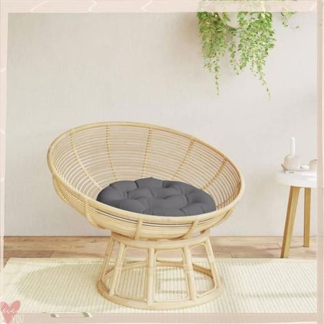 361940 Coussin rond anthracite 60 x11 cm tissu oxford (1/5)