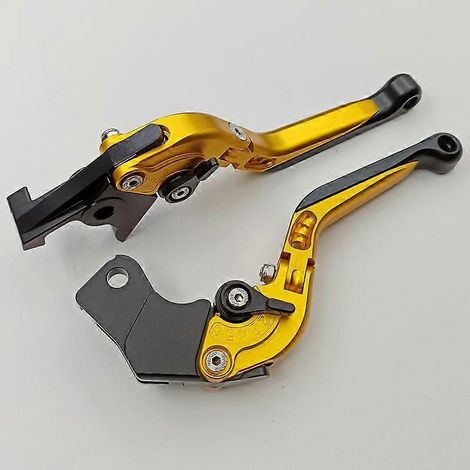 Pour motos Suzuki 600/750 KATANA Poignée de frein et d'embrayage réglable modifiée, klaxon, levier de guidon (doré 1) (1/3)