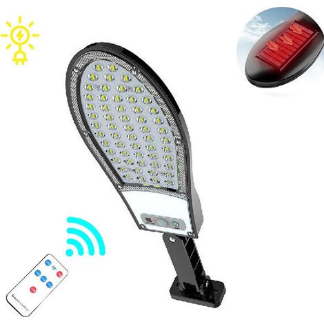 PHARE 57 LED SMD LAMPADAIRE PANNEAU SOLAIRE PHOTOVOLTAÏQUE CAPTEUR IP65 30W (1/3)