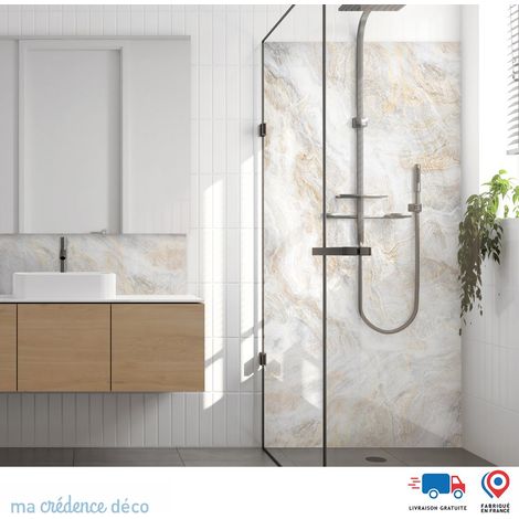 Panneau de douche : Marbre Ocre de Verone - Alu composite - 90 - 245 (1/3)