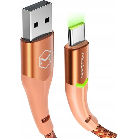 Cable USB-C de carga rápida Mcdodo para cargador Samsung USB TIPO C LED 1M