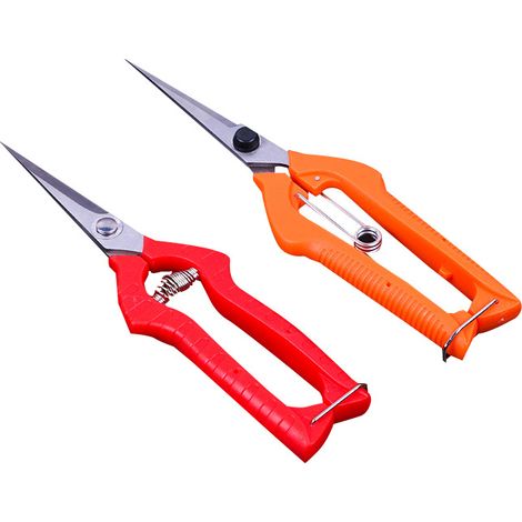 Filiyano-Sécateur, cisaille à main robuste pour le jardinage, lot de 2, avec lames de précision en acier inoxydable plaqué titane, pour les fleurs (1/5)