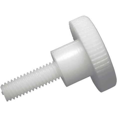 Vis moletée TOOLCRAFT 830395 10 pc(s) M4 20 mm tête moletée plastique, Polyamide N/A C27203 (1/4)