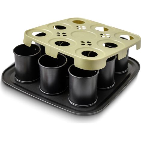 Moule à gâteaux individuels 9 empreintes avec couvercle 29 x 29 cm Zenker Bake Click and Go