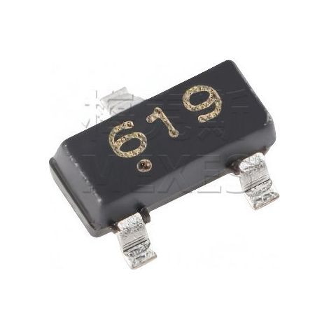 CJ Changdian FMMT619, NPN 619 SOT-23 50V/2A Siebdrucktransistor, oberflächenmontierbares elektronisches Bauteil, 5 Stück geliefert.