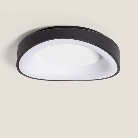 Plafoniera LED 17W Circolare Ø400 mm CCT Selezionabile Unay Nero