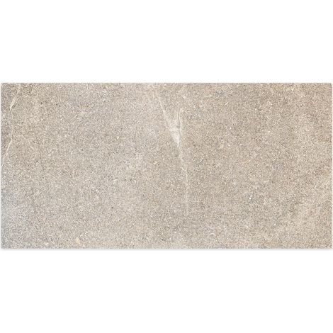 Carrelage effet Pierre Beige 120x60x0,9 cm In&Out Luzerio - Sol et mur intérieur et Sol extérieur (vendu par carton de 1,44 m²) - RO'MA CARRELAGE