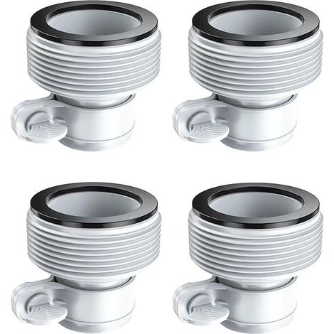 Lot de 4 adaptateurs de tuyau de piscine, Adaptateur de conversion pour tuyau de piscine de 1,5/1,25", Type B, Pour piscine Intex (1/5)