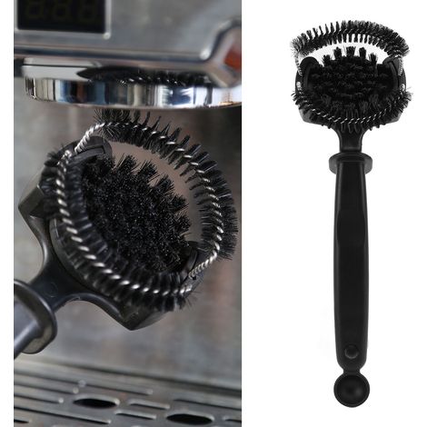 [Zubehör für Kaffeemaschinen] Reinigungsbürste für 58-mm-Brühgruppe, langer Griff, abnehmbare Nylonborsten (1/5)