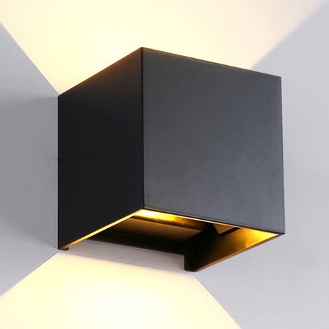 Lampada da Parete - Cubo LED - Lubo Nero - Alluminio