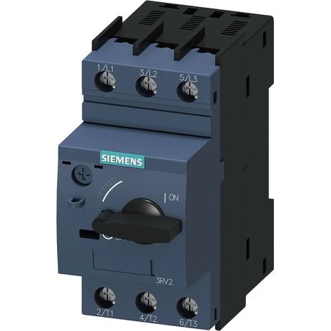 Siemens Interruptor automático, S00 para protección de transformador Disparo A 1,1-1,6A, Disparo N 33A, 3RV24111AA10
