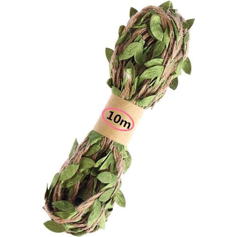 Corde en Jute Naturel Ficelle de Chanvre Ruban Toile de Jute Vintage pour Déco Maison Fête DIY Artisanat Lot de 2 Rouleaux (1/5)