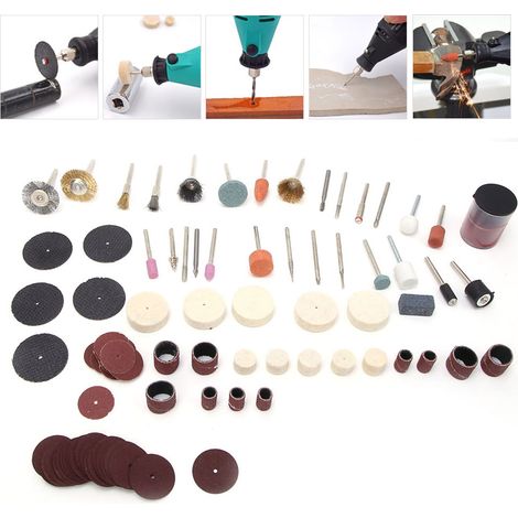 Ensemble d'accessoires pour outil rotatif de 99 pièces : meulage, polissage, lustrage, ébarbage, outil rotatif (1/5)