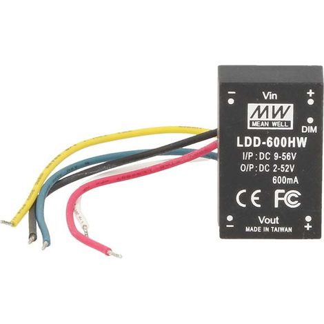 DC/DC Step Down Converter MW MEAN WELL LDD-600HW 600mA da DC9-56V a DC2-52V (1/3)