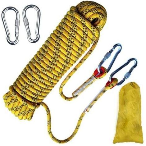 Corde d'escalad , corde d'escalade , corde d'évacuation , matériel d'escalade , corde de parachute de secours incendie 10mm 20 mètres de long