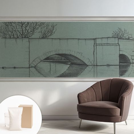Carta Da Parati Con Design Moderno - Per Rinnovamento Rapido - Non-Woven - Per Interni Moderni Ponte ad arco 250x104 cm (1/5)