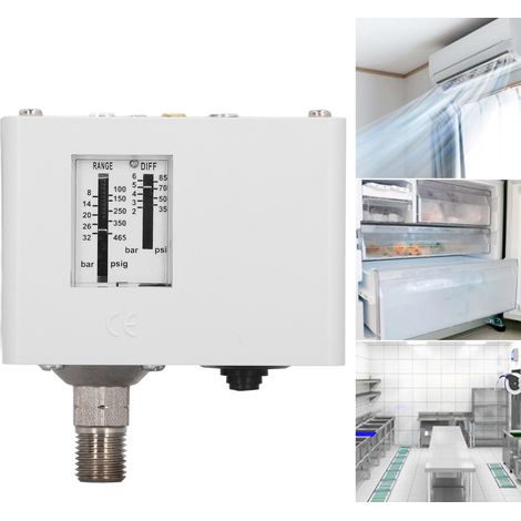 LF55 Luftkompressor-Druckschalter, einstellbares pneumatisches Differenzdruckmanometer, Druckregler, Hoch- und Niederdruck. (1/5)
