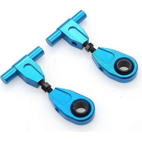 2 piezas de brazos de suspensión superiores delanteros de metal, brazo oscilante para, azul (1/5)