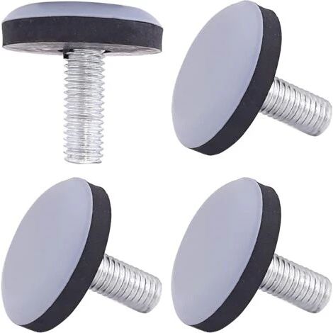 4 pieds en téflon réglables, patin réglable, cric, vis, bouton-poussoir, butée (M6) (1/3)