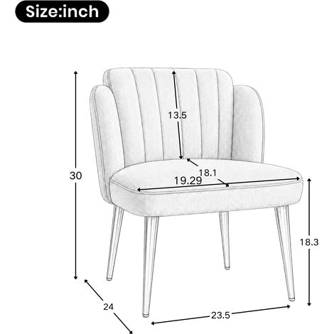 Set di 2 sedie da pranzo imbottite marroni con gambe dorate regolabili OKWISH (1/5)